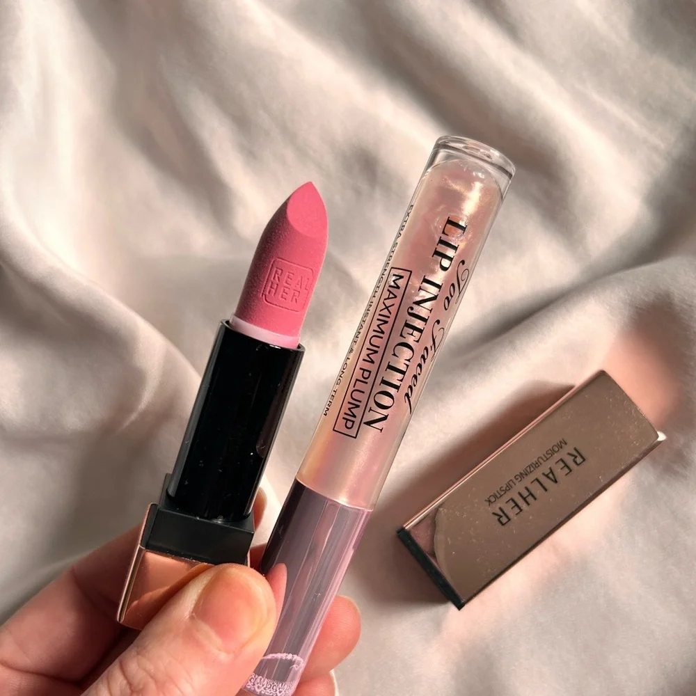 Realher Moisturizing lipstick & too faced lip injection